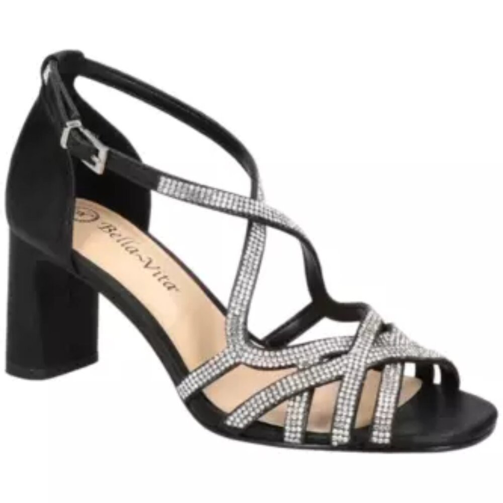 Bella Vita Women's Aliette Dress Sandals $95 - US Size 7 W - Black - 1182